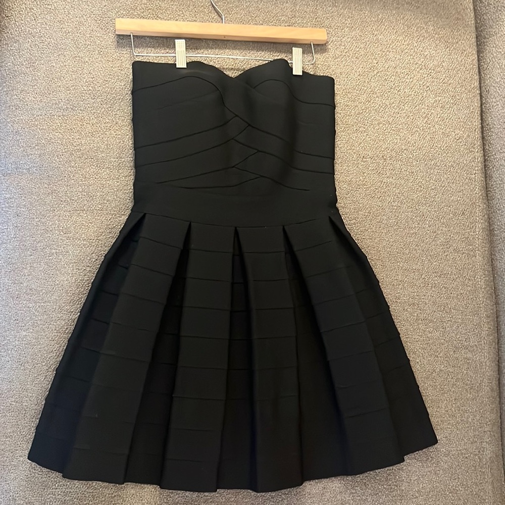 Pleasure doing business banded black dress